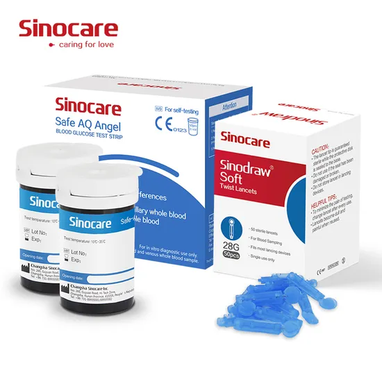 Sinocare Glucose Meter Blood Glucose Meter Monitoring System with Test Strips for Home Hospital